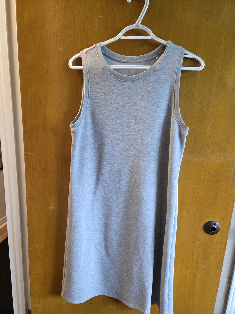 Athleta Light Gray Sleeveless Knit Tank Dress